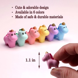 Entervending Figuritas de juguete de unicornio pequeño – cifras de unicornio 100 piezas – Regalos de fiesta de unicornio para niños – Decoración de unicornio – Decoración de unicornio