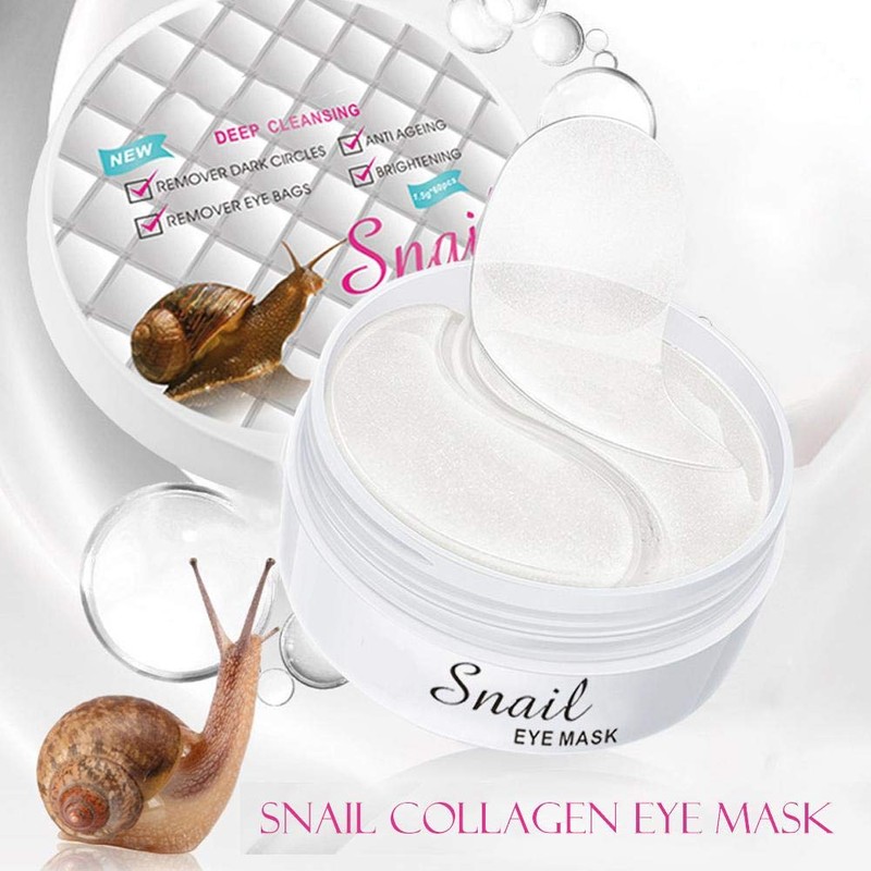 Pack of 60 Snail Collagen Eye Patch, Soothing Eye Bag