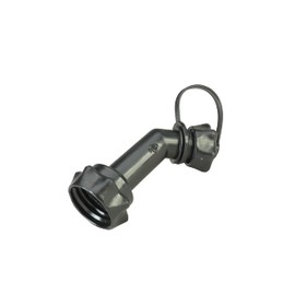 hünersdorff 819911 Rigid Outlet Pipe with Closure HD-PE for Small Canisters and for Double Canisters Eco + Professional Black