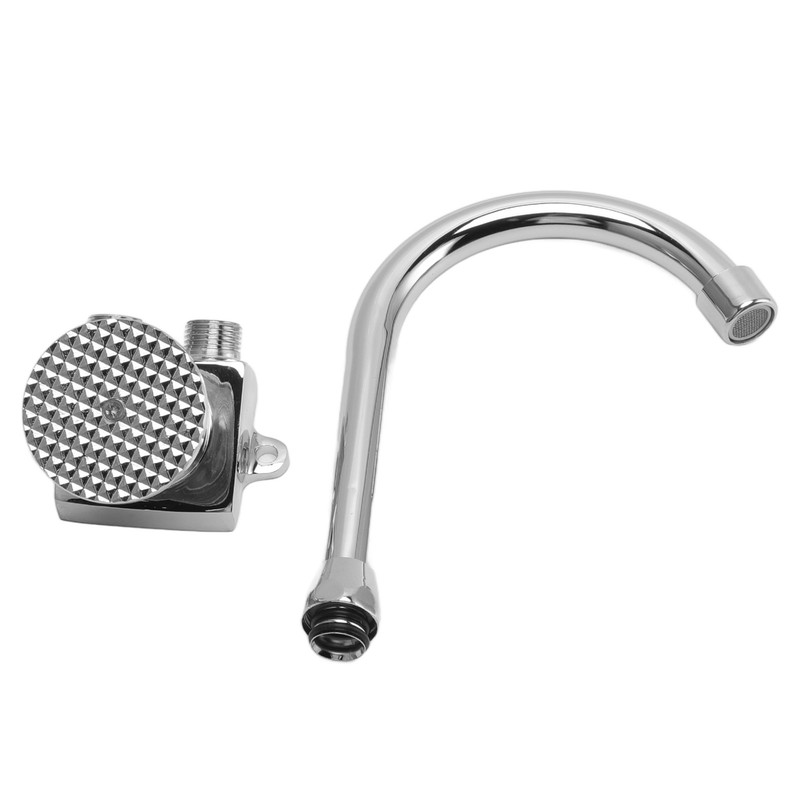 Foot Pedal Basin Faucet Kitchen Sink Foot Tap Floor Mounted