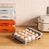 Alagoal Refrigerator Egg Storage Box, Refrigerator Egg Rack, 2-Tier Drawer