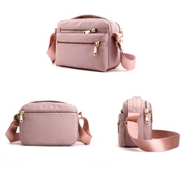 CHIFEI Bolso Hombro Mano Viaje Correa Ajustalbe Bolsa Mujer Cruzada Compras (Rosa)