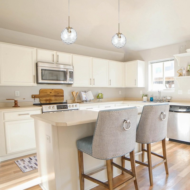 ALICE HOUSE 2 Packed 8-inch Modern Kitchen Island Pendant Lights,