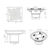 Matte Black Shower Drain with Flange, HIDROP SUS 304 Stainless