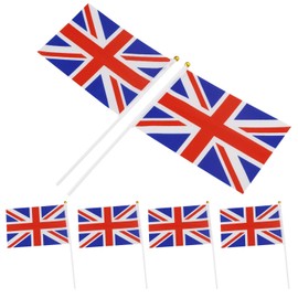 British Flag, British Flag, British Flag, Hand Wave Small Flags 5.5 x 8.25 Inch Mini Hand Flags Pocket National Flags UK Flags Sandcastle 2023 Decorations Party Supplies