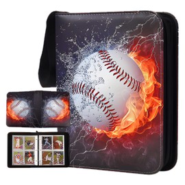4-Pocket Binder,400 Pockets Portable Trading Cards Holder Collector Album Compatible with Basketball Card Football Card - Basketball