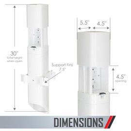TayMac ParkPost Outdoor 1-Gang White Weatherproof in-use Power Post Enclosure with WRTR 15A GFCI Receptacle PP55GW, Outdoor Power Stake, Weatherproof Outdoor Outlet Cover with GFCI Included