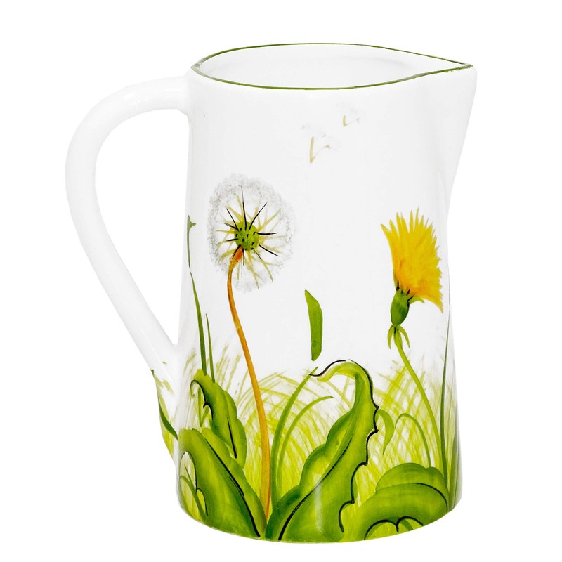 Lashuma Milk Jug in Dandelion Design, Ceramic Jug Capacity: 1.5