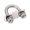 sourcing map u-Bolts 2Pcs 1.06"(27mm) Inner Width 58mm Length M10