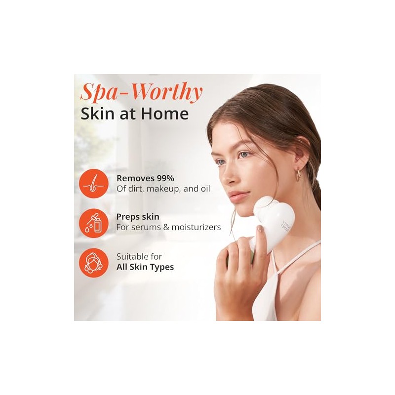 Vanity Planet Planet Cepillo de Limpieza Facial Raedia - Blanco/Gris