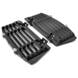 Power Parts Radiator Guards Protectors Billet Aluminum Black Compatible with 2016-2024 KTM and Husqvarna and 2021-2024 GasGas - 79635936044