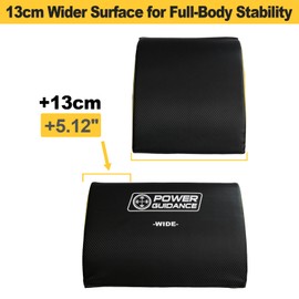 POWER GUIDANCE Ab Exercise Mat - Sit Up Pad - Abdominal & Core Trainer Mat for Full Range of Motion Ab Workouts (black #3 Wide, 16.93" x 12.99")