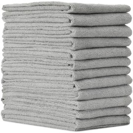 VIKING Microfiber Towel, Utility Car Drying Towels, Premium, Super Absorbent, Grey, 24 Inch x 24 Inch, 12 Pack