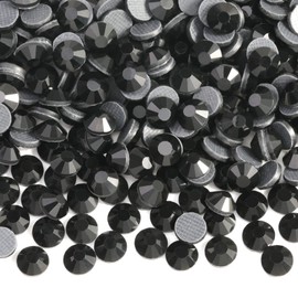 6000PCS Hotfix Rhinestones Bulk, Black Rhinestones for Crafts Clothes,Hotfix Crystals DIY Decoration, SS10, 2.7-2.9mm