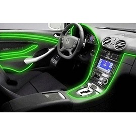 Neon Green 1 Metre EL Ambient Lighting Inverter/Adapter Light Strips Strip Light Interior Lighting 12 V Car Motorhome hallenwerk