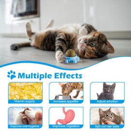 catnip balls rollerball for cats wall mount cat nips organic ball magic mint stick up station cat nip balls spinning sugar lick rollerball Cat Interactive Toys Anxiety Relief Chew Teeth Cleaning