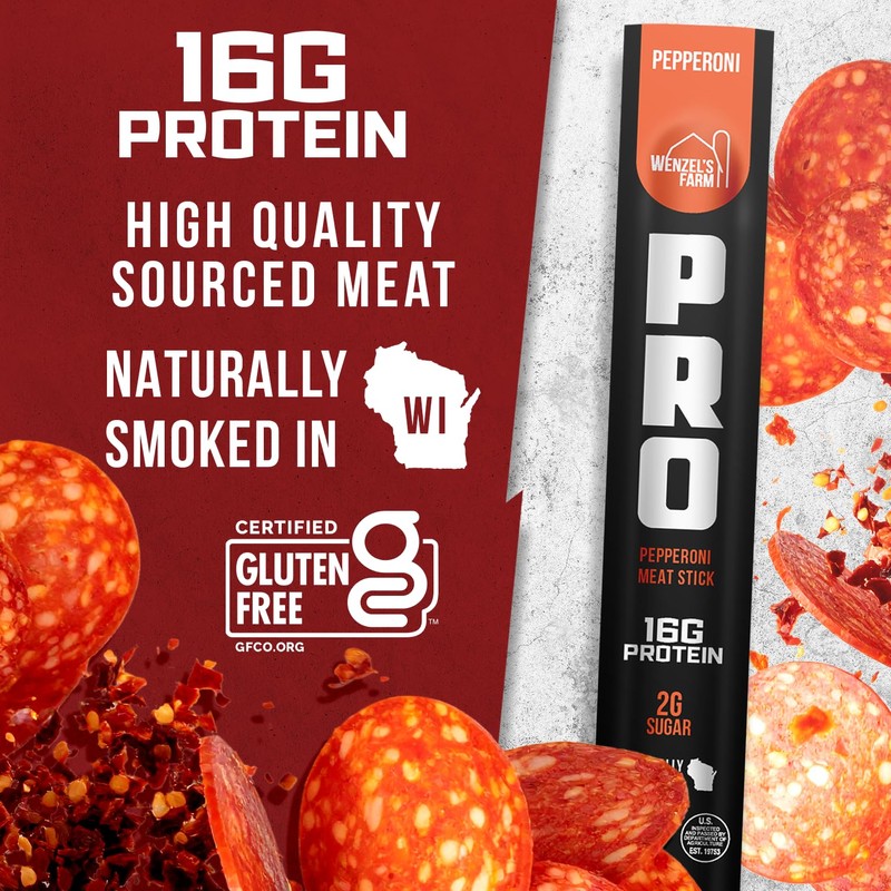 Wenzel's Farm PRO Snack Sticks - Naturally Smoked, Handcrafted with