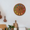 godblessign American Sign Language Clock ASL Rainbow Hand Wooden Wall
