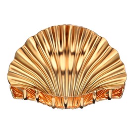 YUXIANLB Metal Seashell Claw Clip, 3.81 Inch Large Shell Hair Clip for Thick Curly Hair, Fashion Women Girls Mermaid Wedding Beach Vacation Hair Accessories, Cute Hair Claw Headpiece Gifts for Girls