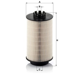 Original MANN-FILTER Fuel filter PU 1059 X – Fuel filter set with gasket / gasket set – For Trucks and Buses