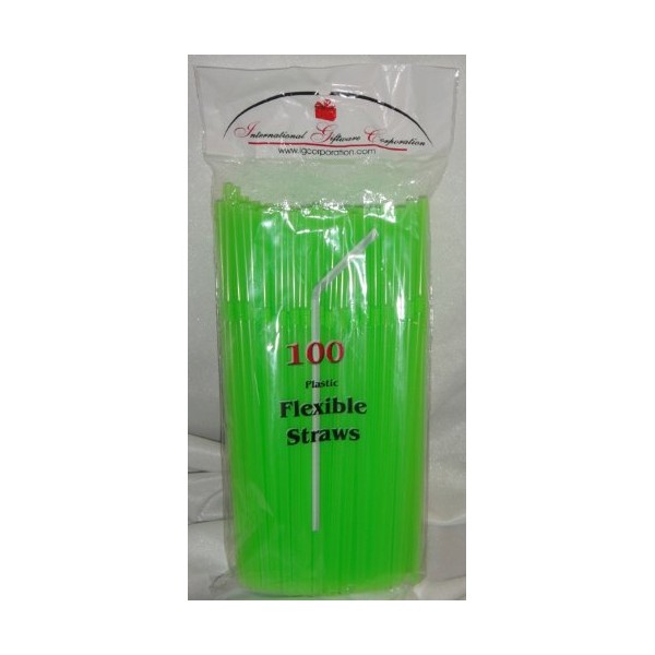 IGC 500 Straws - Flex/Flexible Drinking Straws - Luau -