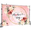LYCGS 8X6ft Happy Mother's Day Backdrop Pink Flower Mother's Day