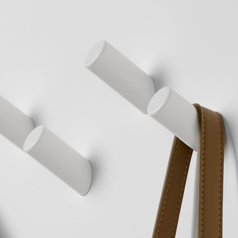 LARHN White Wall Hooks (6-Pack)