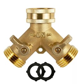 3/4inch Hose Splitter Heavy Duty 2 Way Garden Hose Connector Y Connector Distributor Tap Distributor for Outdoor and Garden Hoses