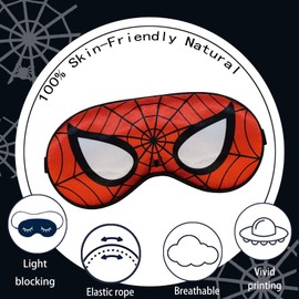 Fonyiunce Pack of 2 Eye Mask, Sleeping Mask, High-Quality Mulberry Silk Sleeping Mask, Children, Adjustable Elastic Band, Silk Eye Mask for Improving Sleep Quality