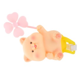 Alipis Cute Pig Bike Handle Accessory with Windmill Fun Animal Bike Bell for Motorcycles and Bicycles Unique Decorative Handlebar Figure Enhances Safety and Aesthetics