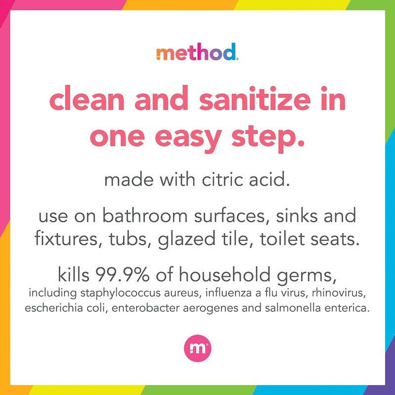 Method Antibacterial Bathroom Cleaner, Spearmint, Removes Mold + Mildew stains,