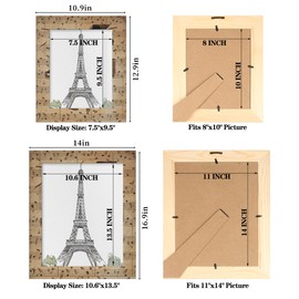 OMFUNS Vintage Music Note 8x10 Picture Frames Piano Music Photo Frames Collage for Wall Mounting Tabletop Display Wood Photo Picture Frame Home Office Decoration Family Friends Gift