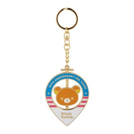 Rilakkuma San-X Original 20th Anniversary USA Tour Limited Enamel Keychain - Spinning