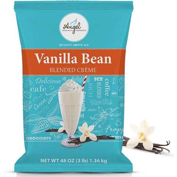 Angel Specialty Products, Blended Smoothie, Frappe Powder Mix, Vanilla Bean [3 LB] [34 Servings]