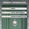SANATO Nickel Door Knocker Hardware Door Knockers for Front Door,