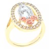 neXxtten Gold Tone Gold Plated Ring With Clear Rhinestone -