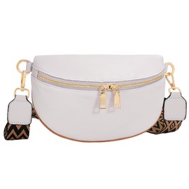 WERFORU Kleine Umhängetasche für Damen Bauchtasche Brusttasche aus Kunstleder für unterwegs