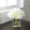 Lilies Floral Centerpiece - Five Cream-Colored Lily Blossoms in a