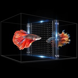 Hygger CO2 Adjustable Acrylic Aquarium Divider Set - Universal Fish Tank Separator for Multi-Purpose Fish Isolation (2 Sizes Optional (11.02''x11.02'')