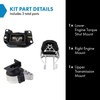 TRQ Engine & Transmission Mount Kit Compatible with Ford Escape