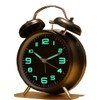 SWHONG European Style Silent Rustic Flower Metal Quartz Table Clock