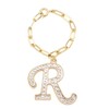 miwaki Bag Charm Initial Charm Keychain Initial Alphabet Square Chain