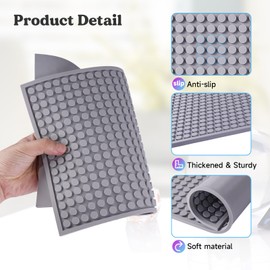 LET'S RESIN Resin Collector Mat, Easy Clean & Silicone Heat Resistant Mats 14.5'' x 9.4'', Non-Slip Multipurpose Thick Silicone Mats for Resin Molds, Epoxy Resin, Cup Turner, Kitchen Counter, Placemat
