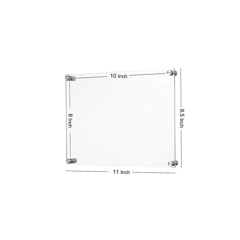 My Charity Boxes Clear Acrylic 8x10 Wall Mount Picture Frame,
