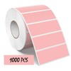 Meitaat 3 × 1 Inches Pink Rectangle Color Coding Labels