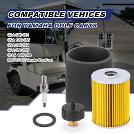 Air Filter & Oil Filter w/Gasket for Yamaha Golf Cart G2 G5 G8 G9 G11 1985-1995