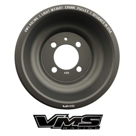 VMS RACING 90-99 Light Weight Billet Aluminum Crankshaft CRANK PULLEY Compatible with Mitsubishi Eclipse Eagle Talon 1990-1999 4G63 Engines ONLY OEM SIZE (uses same belts)