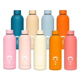 Calyra Stainless Steel Insulated Water Bottle | Double Wall Vacuum Flask Keeps Drinks Hot or Cold for Hours | Leak-Proof, Durable, Easy Grip for Travel, Gym & Everyday Use (Assorted)