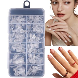 120pcs Short Almond Nail Ti/ps,Half Cover Clear Matte Nail Ti/ps,French False Nails Ti/p Extensions,Soft Gel Full Cover Matte N/ail Ti/ps,Nail Art Ti/ps with Assortment Box,12 Sizes for Manicure DIY