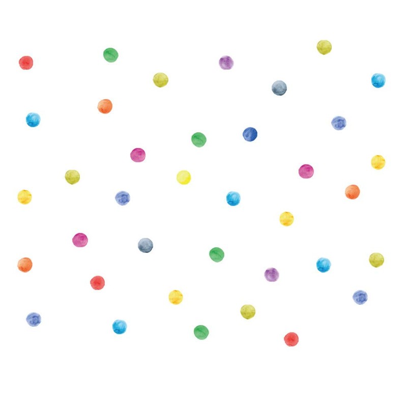 Wajade 60 PCS Colorful Dots Wall Stickers Round Circle Wall